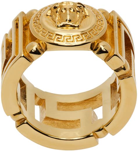 versace gold ring|versace ring real gold.